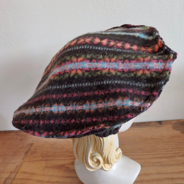 Striped Tam with Buttons