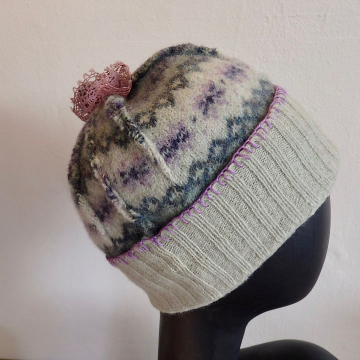 Blanket Stitch and Lace Top