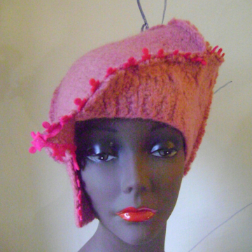 Odd Shaped Hat with Vintage Trim