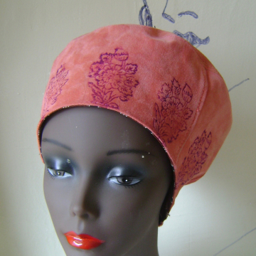 Reversible Stamped Suede Hat