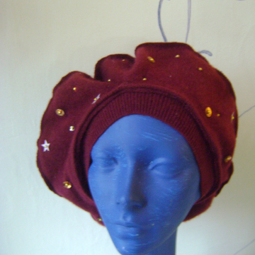 Marroon Sequins and Studs