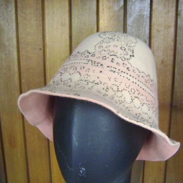 High Pink Hat with Many Dots