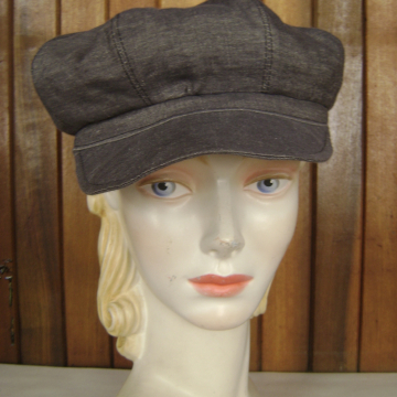 Gray Cabbie Cap