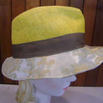 Fedora with Fabric Brim