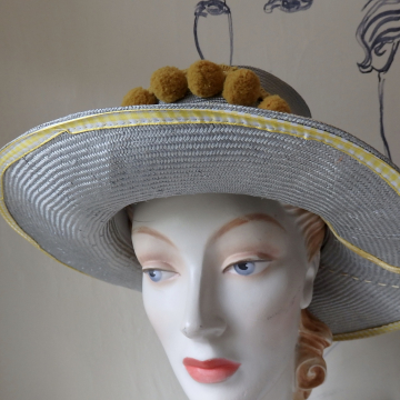 Silver and Yellow Sunhat