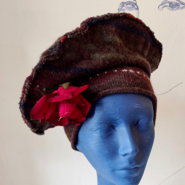 Beret with Rose