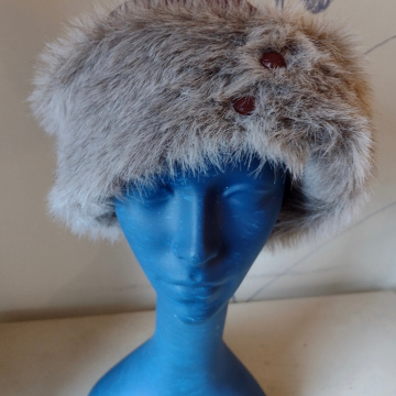 "Fur" Rimmed Jello Mold Hat