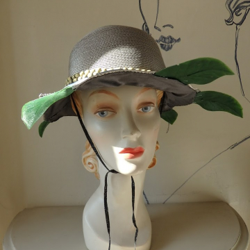 Lined Rainhat with Leaves