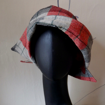 Plaid Coat Hat