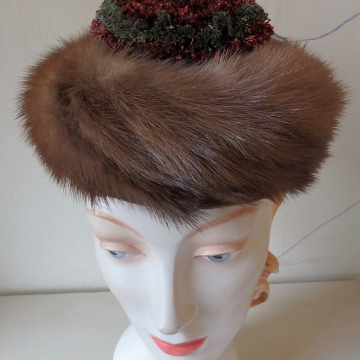 Fur Pillbox with PomPom