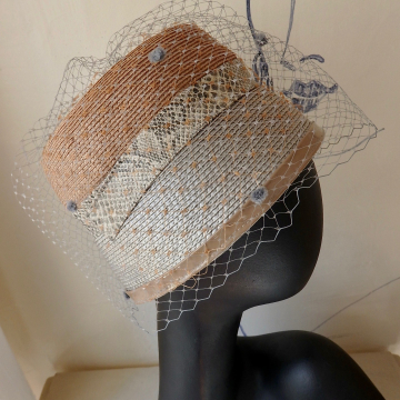 Two Hats wed with Trims and Veils