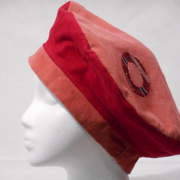 Red-toned Reversible Beret
