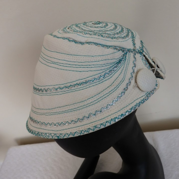 Turquoise and Silver Trim Cap
